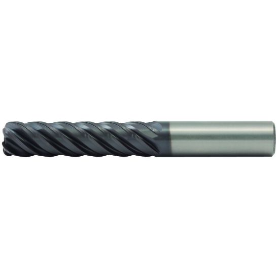 Picture of HANITA/WIDIA 571810034MT DIA 10MM SH 0.3937 LOC 1.5748 OAL 3.9370 End Mill Standard Flute Variable Helix Carbide AlTiN Single End Corner Radius 0.0787 2.00MM VariMill II