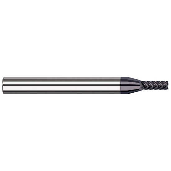 Picture of HARVEY Tool 24360-C6 .060 D HI-HELIX MA FINISHER, 3x LOC Nano End Mill Standard Flute Standard Helix Carbide AlTiN Single End Square Sharp