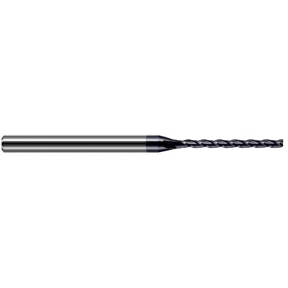 Picture of HARVEY Tool 34990-C3 .090 DIA Carbide 12x Long Flute EM, AlTiN End Mill Standard Flute Standard Helix Carbide AlTiN Single End Square Sharp