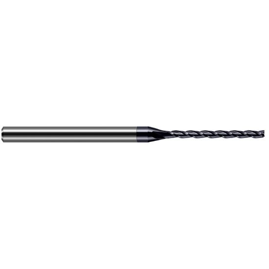 Picture of HARVEY Tool 34990-C3 .090 DIA Carbide 12x Long Flute EM, AlTiN End Mill Standard Flute Standard Helix Carbide AlTiN Single End Square Sharp