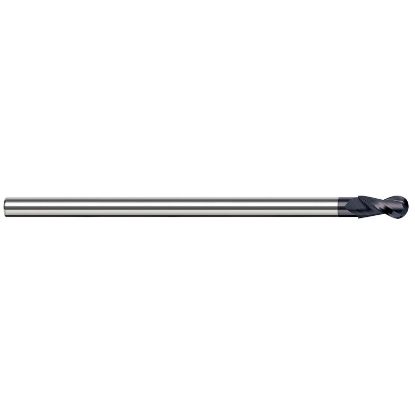 Picture of HARVEY Tool 24740-C3 5/8 D x 1/2 Shank BALL EM, 2 FL AlTiN End Mill Standard Flute Standard Helix Carbide AlTiN Single End Ball Nose