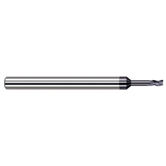 Picture of HARVEY Tool 33225-C3 .025 DIA Carbide STB FL 5x RCH EM, AlTiN End Mill Standard Flute Standard Helix Carbide AlTiN Single End Square Sharp