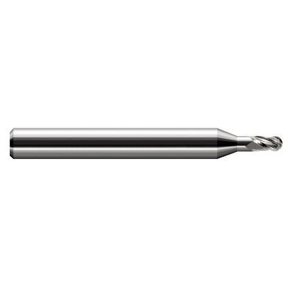 Picture of HARVEY Tool 47915 DIA 0.015 LOC 0.0220 OAL 2.50 End Mill Standard Flute Standard Helix Carbide Uncoated Single End Ball Nose