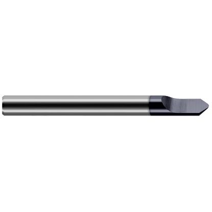 Picture of HARVEY Tool 48830-C3 1/4 D x 30 DEG x .010 R ENGR, AlTiN End Mill Standard Flute Standard Helix Carbide AlTiN Single End Square Sharp