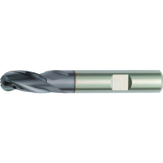 Picture of HANITA/WIDIA DC1903002LW DIA 3MM SH 0.2362 LOC 0.2756 OAL 2.2441 End Mill Standard Flute High Helix Carbide TiAlN Single End Ball Nose WIDIA Series Mills