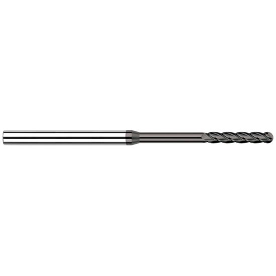 Picture of HARVEY Tool 36531 DIA 1/32 LOC 0.1560 OAL 2.50 End Mill Standard Flute Standard Helix Carbide Diamond Single End Ball Nose
