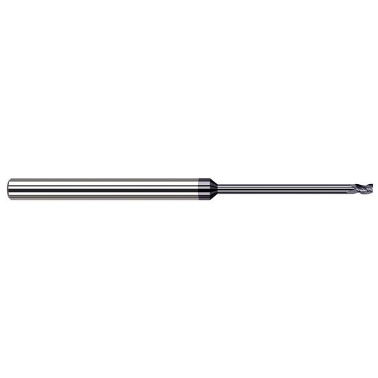 Picture of HARVEY Tool 48955-C3 .055 DIA Carbide STB FL 15x RCH EM, AlTiN End Mill Standard Flute Standard Helix Carbide AlTiN Single End Square Sharp