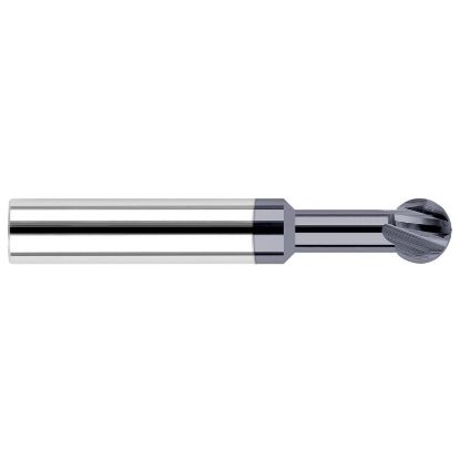 Picture of HARVEY Tool 39703-C3 3/64 D x 270 XL RCH UNDERCUT EM, AlTiN End Mill Standard Flute Standard Helix Carbide AlTiN Single End Ball Nose 270°
