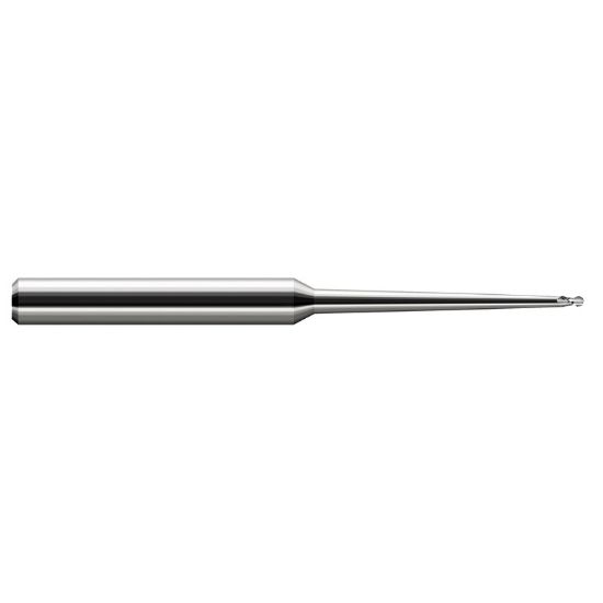 Picture of HARVEY Tool 29815 .015 BALL x 0.5 RCH CLEAR EM, 2 FL End Mill Standard Flute Standard Helix Carbide Uncoated Single End Ball Nose