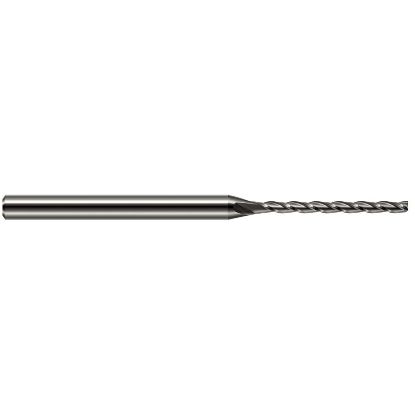 Picture of HARVEY Tool 34980 DIA 0.08 LOC 0.9600 OAL 2.50 End Mill Standard Flute Standard Helix Carbide Uncoated Single End Square Sharp