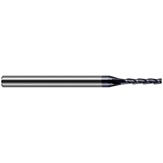 Picture of HARVEY Tool 31904-C3 .115 DIA Carbide 5x Long Flute EM, AlTiN End Mill Standard Flute Standard Helix Carbide AlTiN Single End Square Sharp