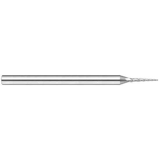Picture of HARVEY Tool 32615 .015 BALL x 5.0 DEG Carbide TaperED EM End Mill Taper Flute Carbide Uncoated Single End Square Sharp