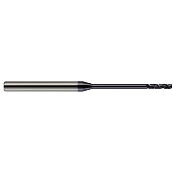 Picture of HARVEY Tool 13685-C3 DIA 0.085 LOC 0.7500 OAL 2.50 End Mill Standard Flute Standard Helix Carbide AlTiN Single End Square Sharp