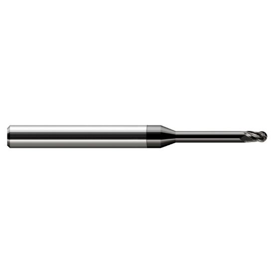 Picture of HARVEY Tool 34260-C4 .060 BALL Carbide STB FL 8x RCH EM, DIAMND End Mill Standard Flute Standard Helix Carbide Diamond Single End Ball Nose