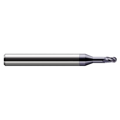 Picture of HARVEY Tool 844420-C3 .020 BALL Carbide STB FL 4x RCH EM, AlTiN End Mill Standard Flute Standard Helix Carbide AlTiN Single End Ball Nose