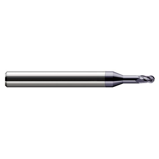 Picture of HARVEY Tool 844420-C3 .020 BALL Carbide STB FL 4x RCH EM, AlTiN End Mill Standard Flute Standard Helix Carbide AlTiN Single End Ball Nose