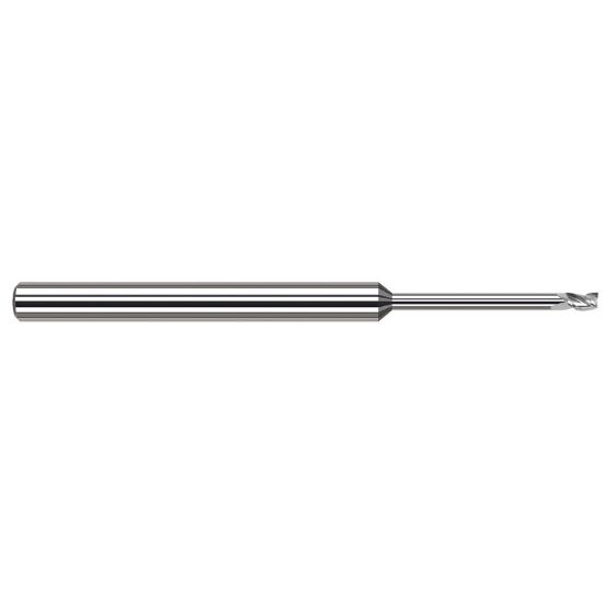 Picture of HARVEY Tool 850262 DIA 0.062 LOC 0.0930 OAL 2.50 End Mill Standard Flute Standard Helix Carbide Uncoated Single End Square Sharp