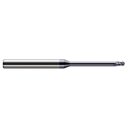 Picture of HARVEY Tool 35625-C3 .025 BALL Carbide STB FL 12x RCH EM, AlTiN End Mill Standard Flute Standard Helix Carbide AlTiN Single End Ball Nose