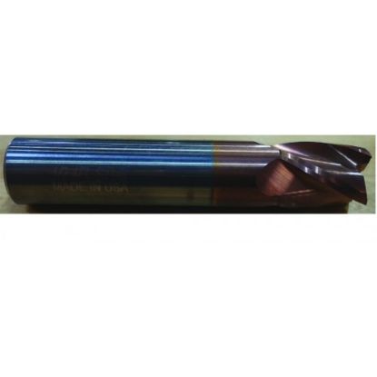Picture of HTC 111-4125 DIA 1/8 SH 0.1250 LOC 0.2500 OAL 1.50 End Mill Standard Flute Standard Helix Carbide TiCN Single End Square Sharp