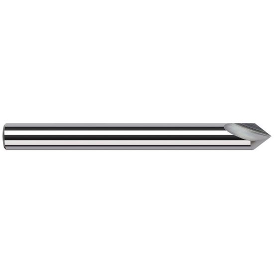 Picture of HARVEY Tool 48308 1/8 D x 60 DEG x .010 WEB MARKING Chamfer Mill Carbide Uncoated Single End Cham Mill