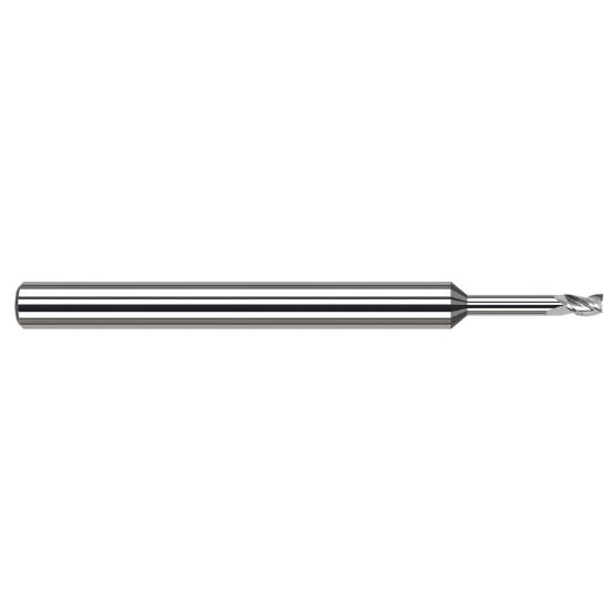 Picture of HARVEY Tool 937078 DIA 0.078 LOC 0.1170 OAL 2.50 End Mill Standard Flute Standard Helix Carbide Uncoated Single End Square Sharp