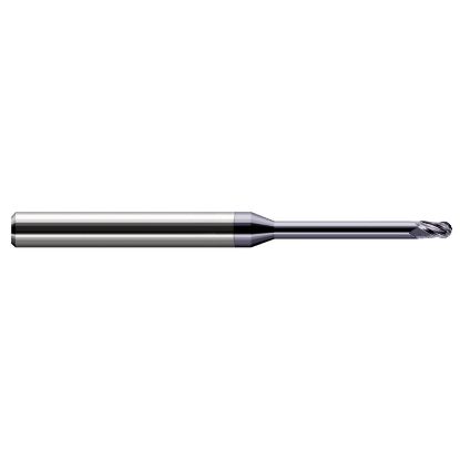 Picture of HARVEY Tool 966050-C3 .050 BALL Carbide STB FL 10x RCH EM, AlTiN End Mill Standard Flute Standard Helix Carbide AlTiN Single End Ball Nose