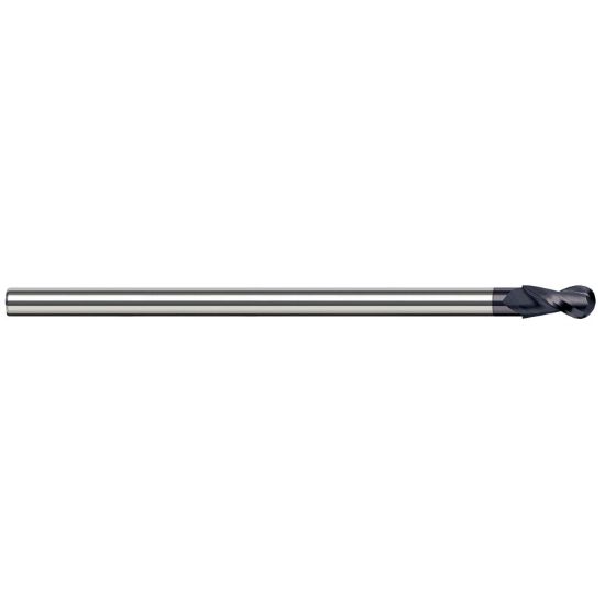 Picture of HARVEY Tool 24748-C3 3/4 D x 5/8 Shank BALL EM, 2 FL AlTiN End Mill Standard Flute Standard Helix Carbide AlTiN Single End Ball Nose