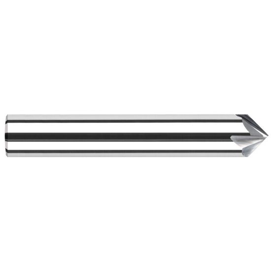 Picture of HARVEY Tool 47670 1/4 DIA x 70 DEG Chamfer , 2 FL Chamfer Mill Carbide Uncoated Single End Cham Mill