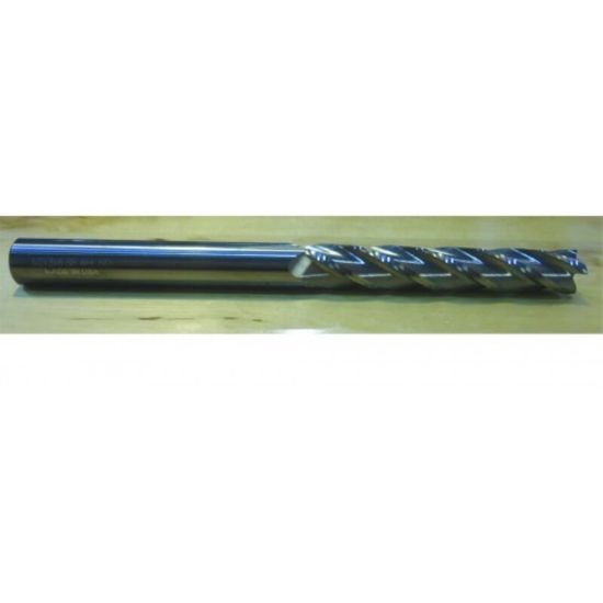 Picture of HTC 170-4256 DIA 1/4 SH 0.2500 LOC 1.50 OAL 6.00 End Mill Standard Flute Standard Helix Carbide Uncoated Single End Square Sharp