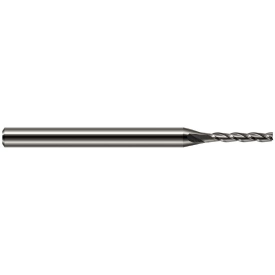 Picture of HARVEY Tool 888439 DIA 0.039 LOC 0.1560 OAL 2.50 End Mill Standard Flute Standard Helix Carbide Uncoated Single End Square Sharp