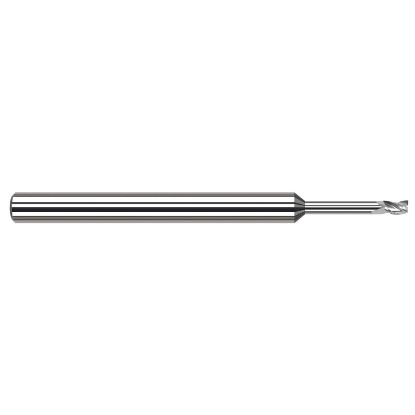 Picture of HARVEY Tool 934860 DIA 0.06 LOC 0.0900 OAL 2.50 End Mill Standard Flute Standard Helix Carbide Uncoated Single End Square Sharp