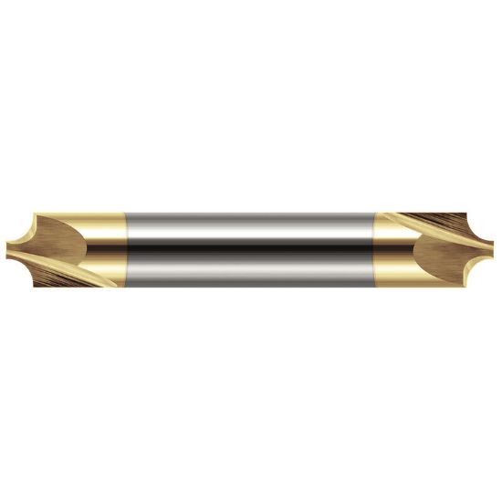 Picture of HARVEY Tool 46312-C1 .312 R Carbide CREM, DE,2 FL,TiN Corner Rounder Carbide TiN Double End Corner Rounder 0.3120 7.92MM