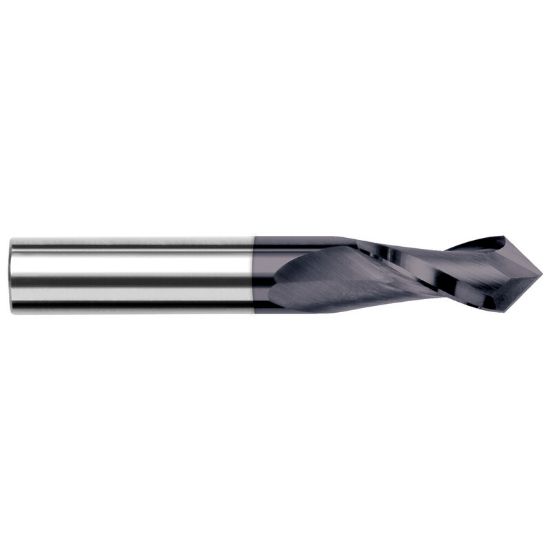 Picture of HARVEY Tool 72324-C3 3/8 DIA x 90 Carbide D/M - 2 FL, AlTiNDrill /Mill Carbide AlTiN Single End Drill Point
