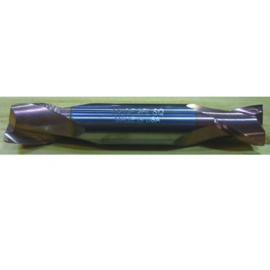 Picture of HTC 192-2109 DIA 7/64 SH 0.1250 LOC 0.2187 OAL 1.50 End Mill Standard Flute Standard Helix Carbide TiCN Double End Square Sharp