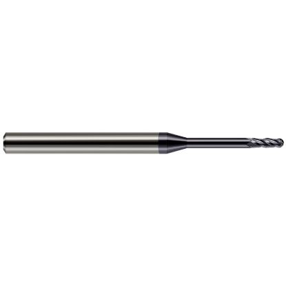 Picture of HARVEY Tool 76847-C3 .047 BALL Carbide LG RCH EM-4 FL AlTiN End Mill Standard Flute Standard Helix Carbide AlTiN Single End Ball Nose