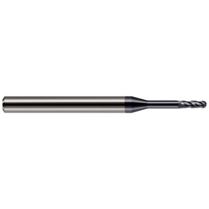 Picture of HARVEY Tool 76870-C3 .070 BALL Carbide LG RCH EM-4 FL AlTiN End Mill Standard Flute Standard Helix Carbide AlTiN Single End Ball Nose