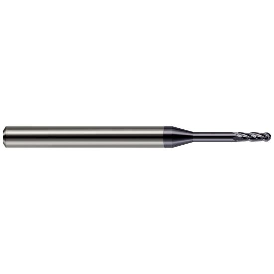 Picture of HARVEY Tool 76890-C3 .090 BALL Carbide LG RCH EM-4 FL AlTiN End Mill Standard Flute Standard Helix Carbide AlTiN Single End Ball Nose