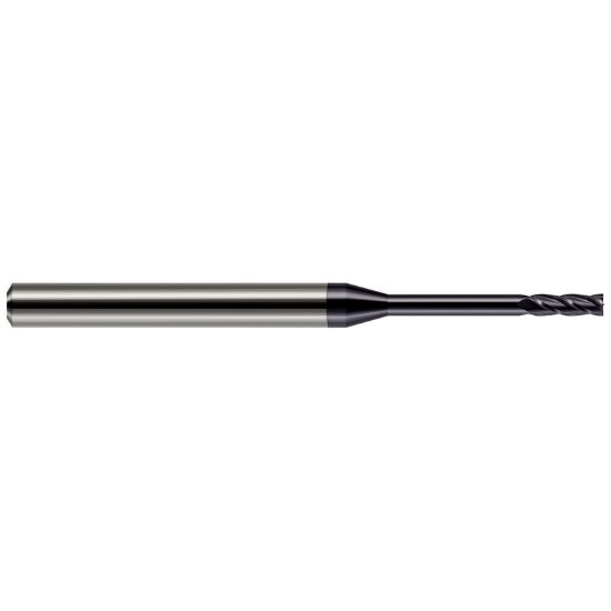 Picture of HARVEY Tool 76250-C3 .050 DIA Carbide Long RCH EM-2 FL, AlTiN End Mill Standard Flute Standard Helix Carbide AlTiN Single End Square Sharp