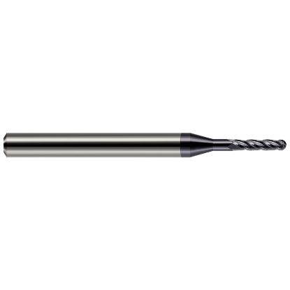 Picture of HARVEY Tool 76885-C3 .085 BALL Carbide LG RCH EM-4 FL AlTiN End Mill Standard Flute Standard Helix Carbide AlTiN Single End Ball Nose