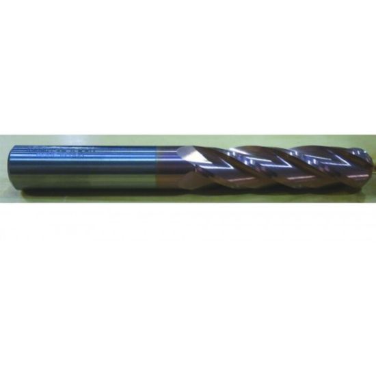 Picture of HTC 159-2100 DIA 1 SH 1.00 LOC 2.2500 OAL 5.00 End Mill Standard Flute Standard Helix Carbide TiCN Single End Ball Nose