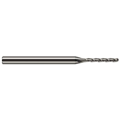 Picture of HARVEY Tool 856316 DIA 1/4 LOC 1.7500 OAL 4.00 End Mill Standard Flute Standard Helix Carbide Uncoated Single End Ball Nose