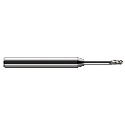 Picture of HARVEY Tool 868220 DIA 0.02 LOC 0.0300 OAL 2.50 End Mill Standard Flute Standard Helix Carbide Uncoated Single End Ball Nose