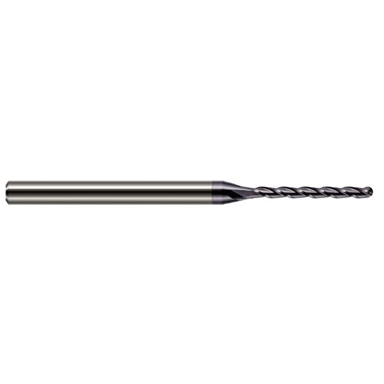 Picture of HARVEY Tool 35193-C3 .093 BALL Carbide 12x Long Flute EM, AlTiN End Mill Standard Flute Standard Helix Carbide AlTiN Single End Ball Nose