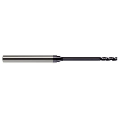 Picture of HARVEY Tool 948215-C3 .015 DIA Long FL SQ EM, 15x RCH, AlTiN End Mill Standard Flute Standard Helix Carbide AlTiN Single End Square Sharp
