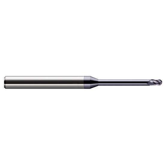 Picture of HARVEY Tool 966078-C3 .078 BALL Carbide STB FL 10x RCH EM AlTiN End Mill Standard Flute Standard Helix Carbide AlTiN Single End Ball Nose