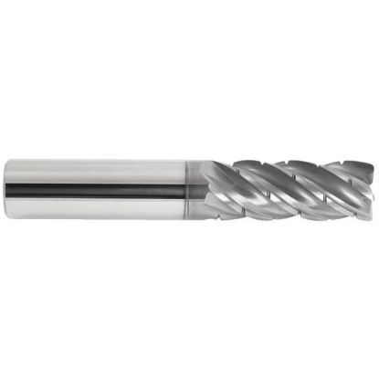 Picture of ICE 480-625-5-060R DIA 5/8 SH 0.6250 LOC 1.6250 OAL 3.50 End Mill Standard Flute Variable Helix Carbide ALL4 Single End Corner Radius 0.0600 1.52MM Black