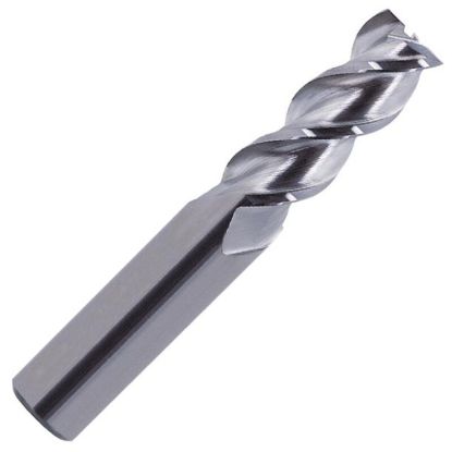 Picture of ICE 380-750-5-060R DIA 3/4 SH 0.7500 LOC 1.6250 OAL 4.00 End Mill Standard Flute Variable Helix Carbide ALL4 Single End Corner Radius 0.0600 1.52MM Black
