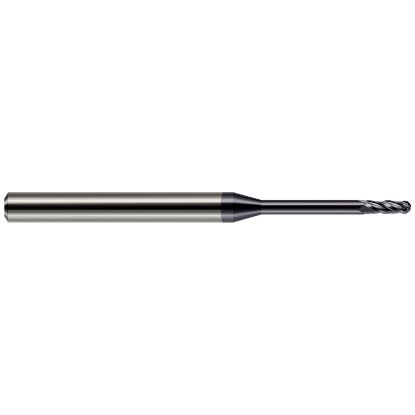 Picture of HARVEY Tool 76850-C3 .050 BALL Carbide LG RCH EM-4 FL AlTiN End Mill Standard Flute Standard Helix Carbide AlTiN Single End Ball Nose