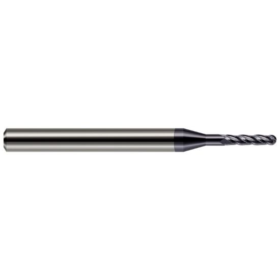Picture of HARVEY Tool 76880-C3 .080 BALL Carbide LG RCH EM-4 FL AlTiN End Mill Standard Flute Standard Helix Carbide AlTiN Single End Ball Nose