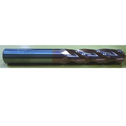 Picture of HTC 159-2375 DIA 3/8 SH 0.3750 LOC 1.1250 OAL 3.00 End Mill Standard Flute Standard Helix Carbide TiCN Single End Ball Nose